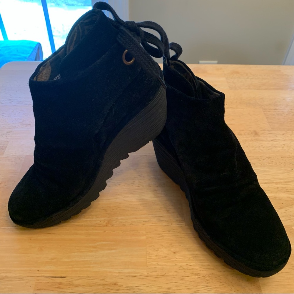 Fly London Black Suede Yebi Bootie